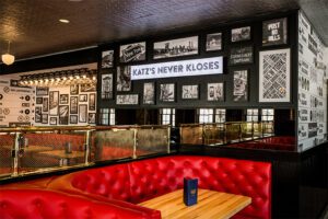 Inside of Katz' Deli