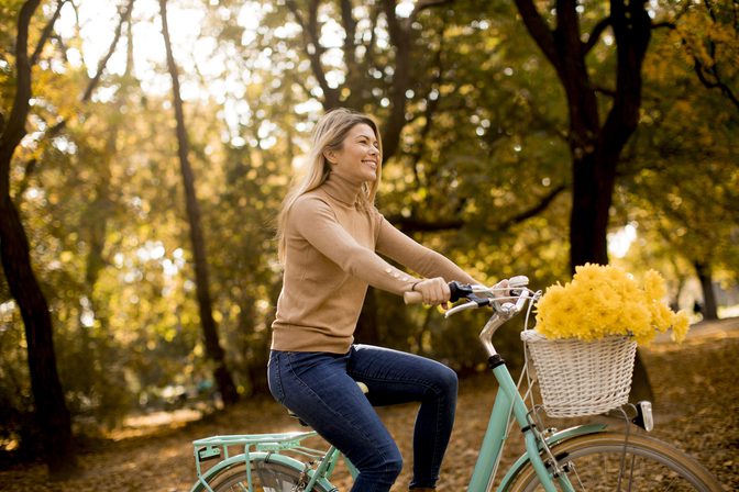 Woman Riding a Bike