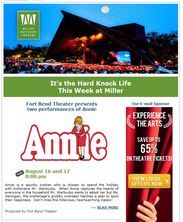 Annie at Miller Outdoor Theater